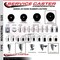 Service Caster 5'' SS Hard Rubber Swivel 1-1/4'' Expand Stem Caster Total Lock Brake SCC-SSEXTTL20S514-HRS-114 - alternate 4